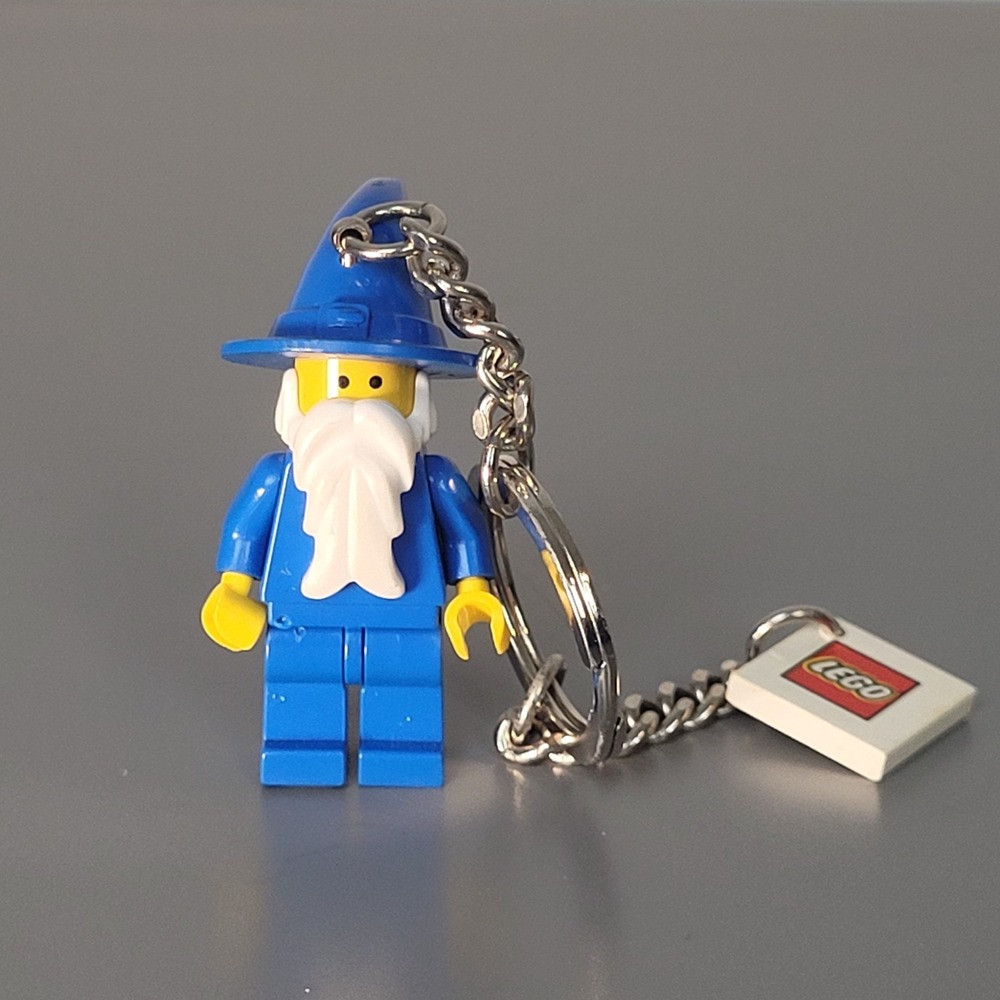 LEGO System Castle Dragon Knights Majisto the Wizard Keychain Blue Collectible